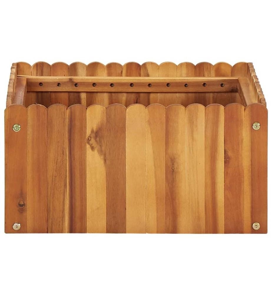 Garten-Hochbeet 50 x 50 x 25 cm Massivholz Akazie