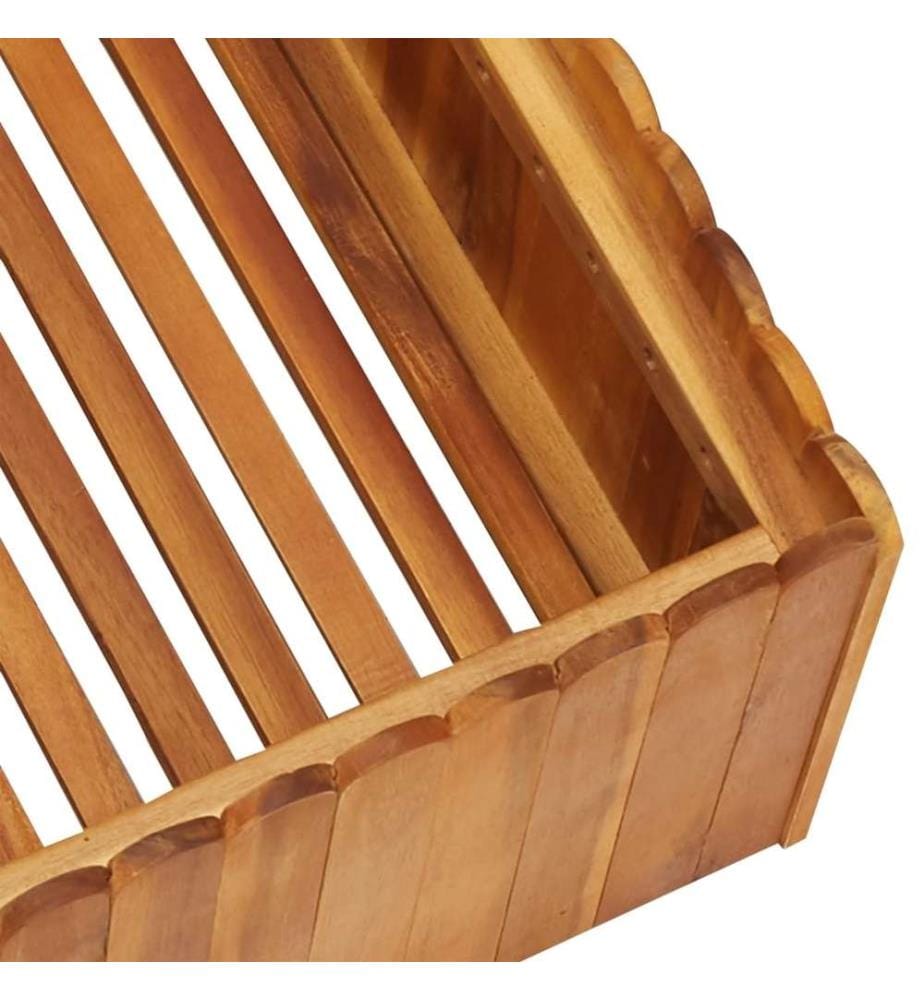 Garten-Hochbeet 50 x 50 x 25 cm Massivholz Akazie