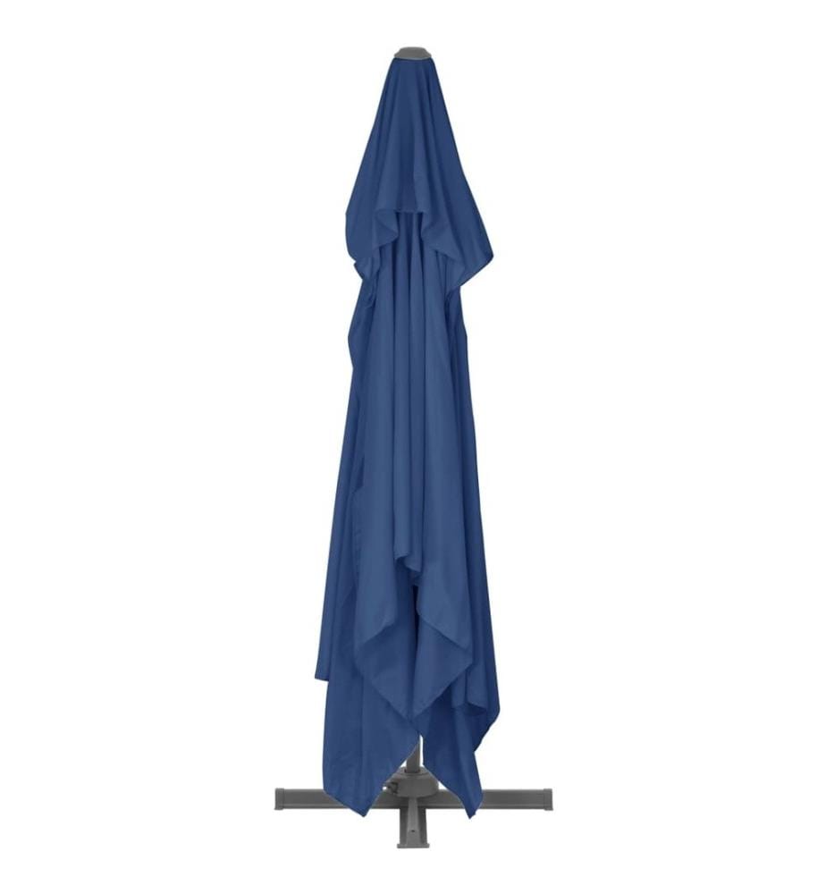 Ampelschirm mit Aluminium-Mast 4x3 cm Azurblau