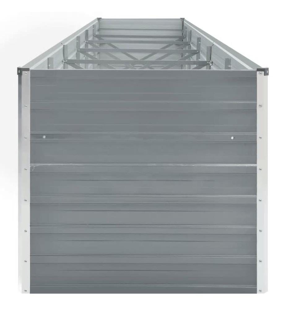 Garten-Hochbeet Verzinkter Stahl 480x80x77 cm Grau