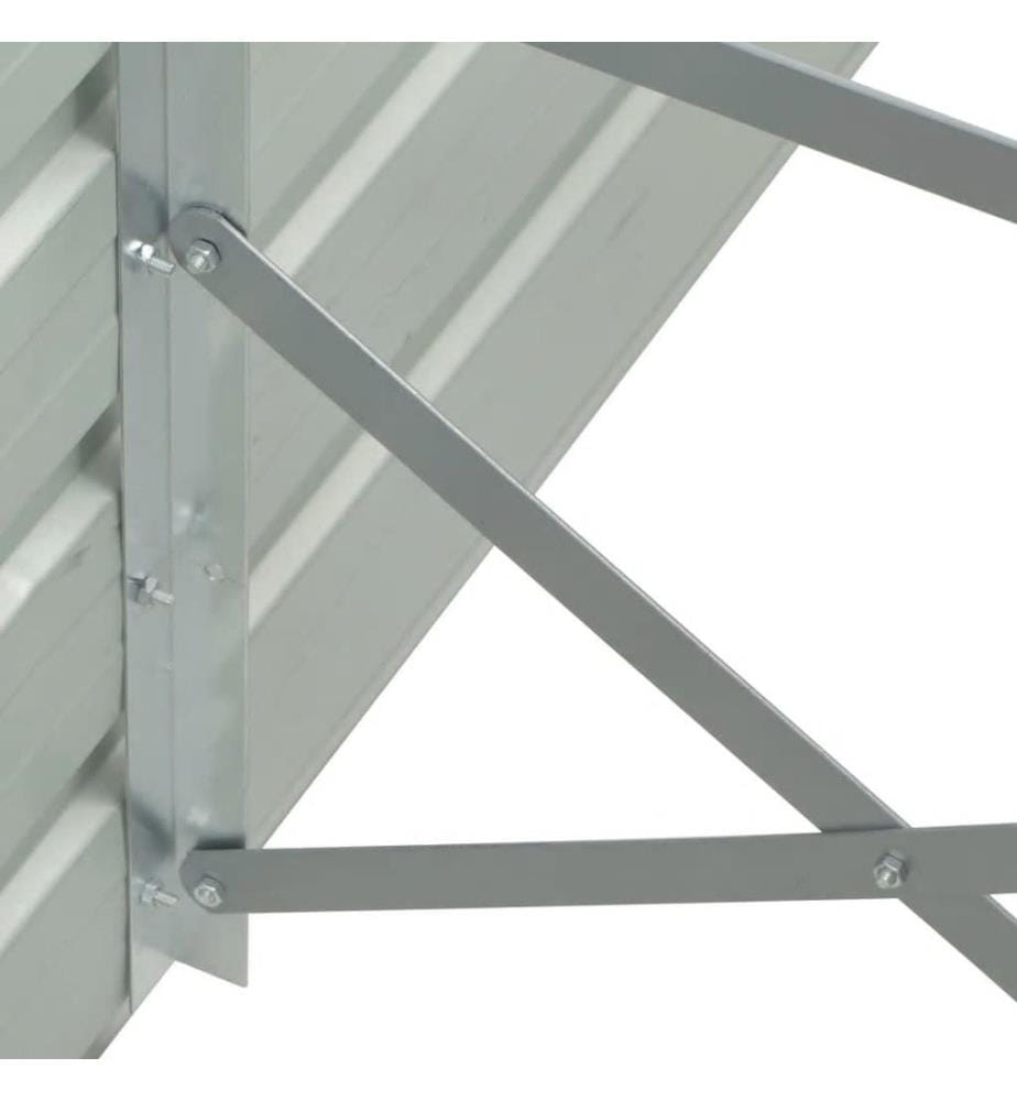 Garten-Hochbeet Verzinkter Stahl 480x80x77 cm Grau