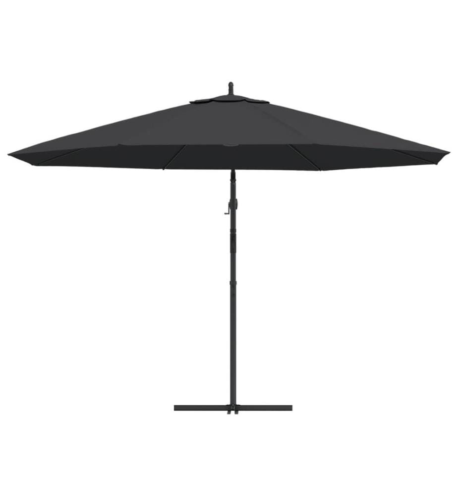 Ampelschirm mit Alu-Mast 350 cm Schwarz
