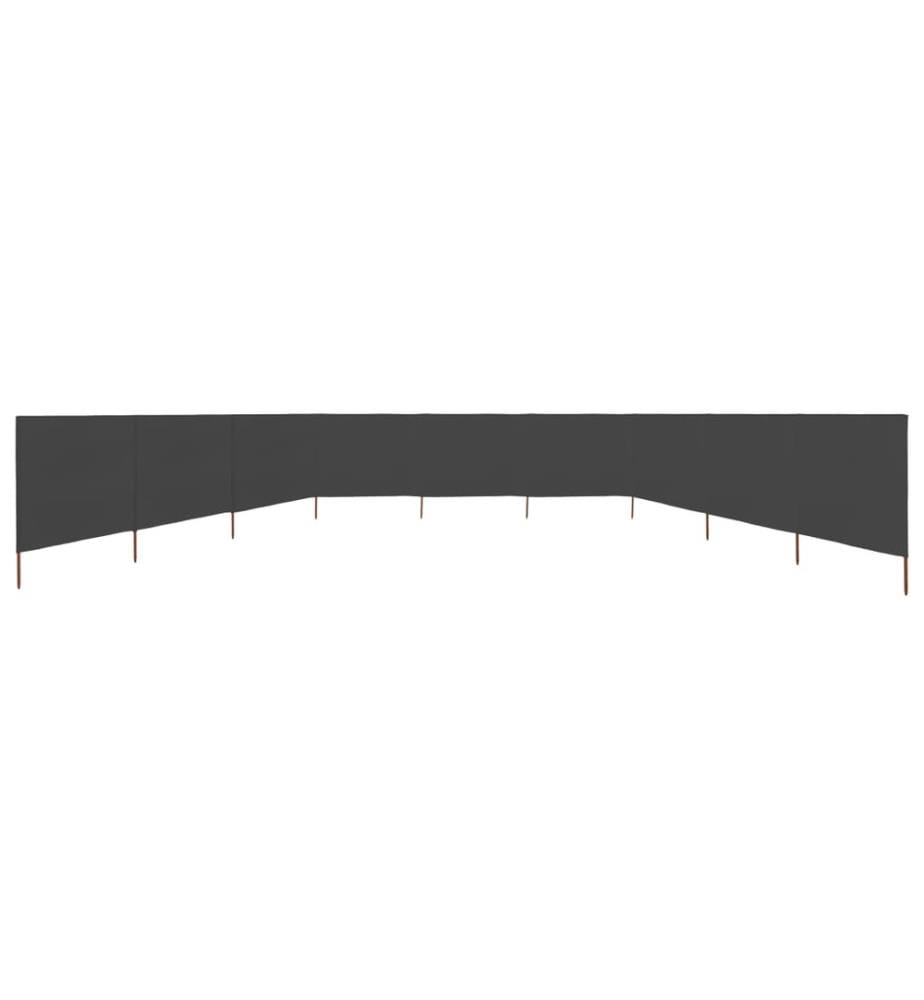Paravent 9 panneaux Tissu 1200 x 120 cm Anthracite
