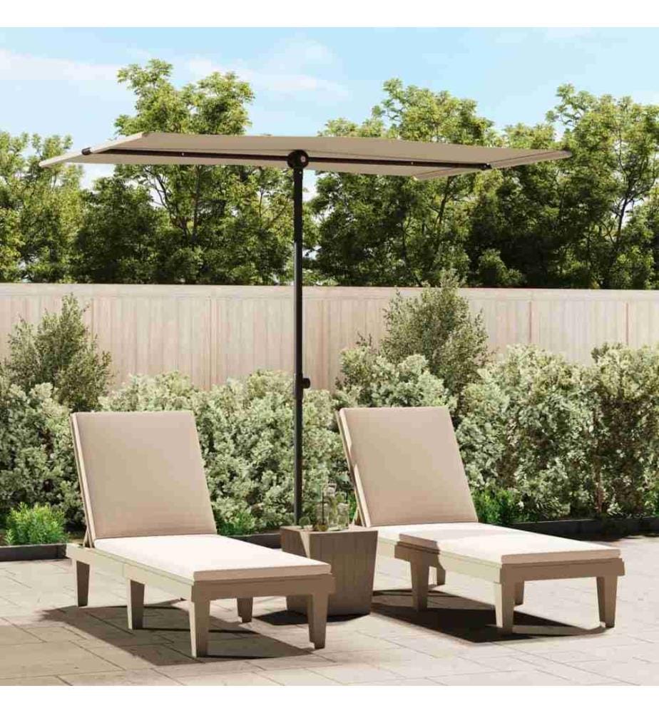 Sonnenschirm mit Aluminium-Mast 2x1,5 m Taupe