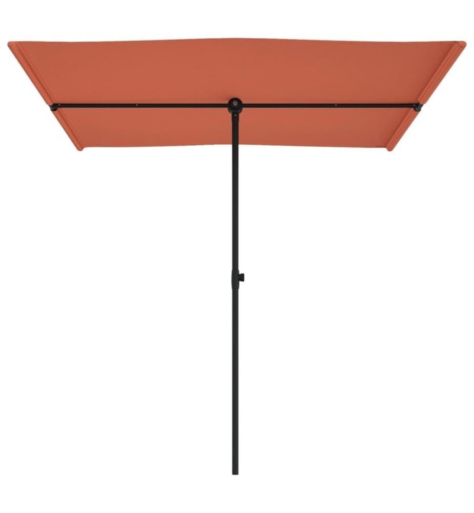 Sonnenschirm mit Aluminium-Mast 2x1,5 m Terracotta-Rot