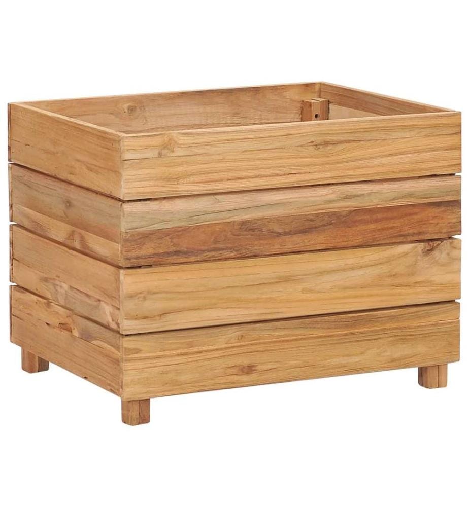 Hochbeet 50x40x38 cm Teak Altholz und Stahl