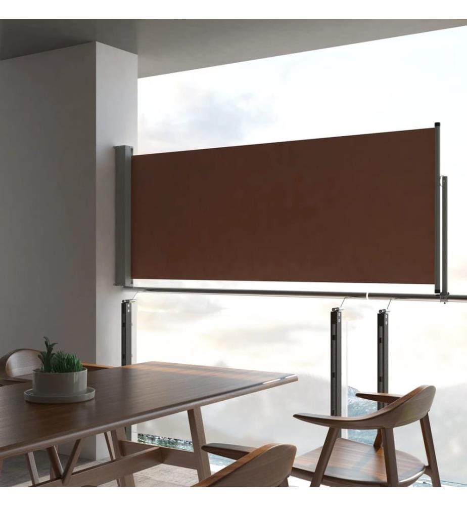 Ausziehbare Seitenmarkise 100x300 cm Braun