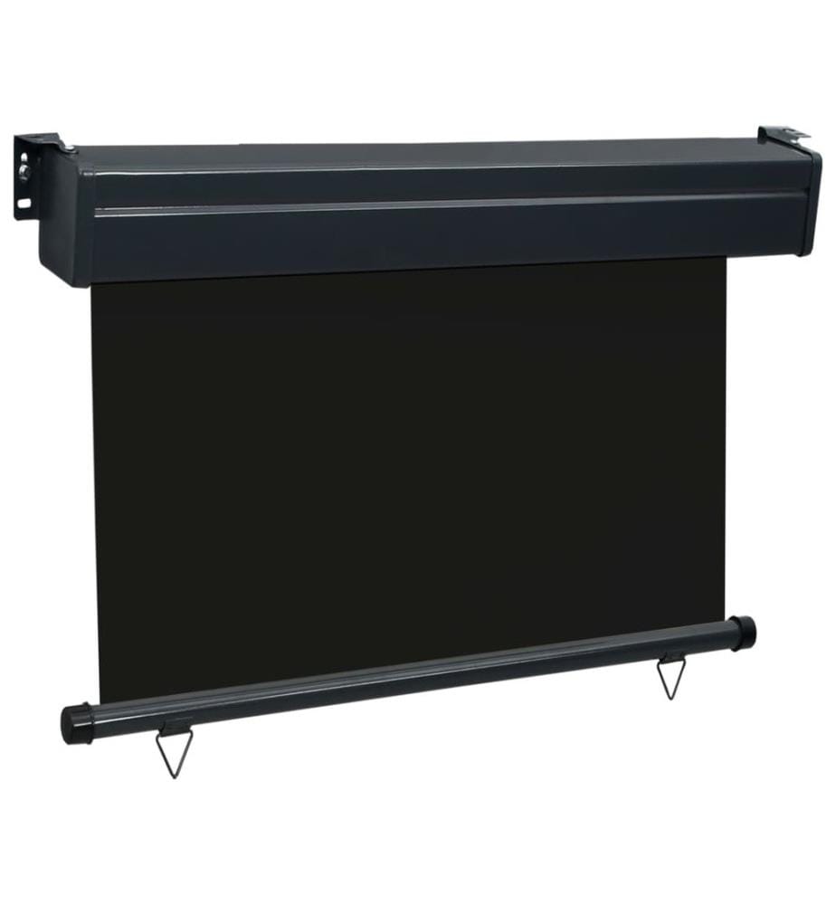 Balkon-Seitenmarkise 105x250 cm Schwarz
