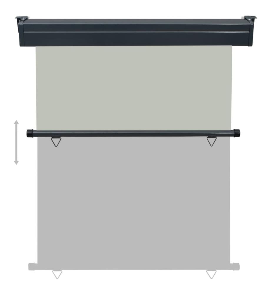 Auvent latéral de balcon 140x250 cm Gris