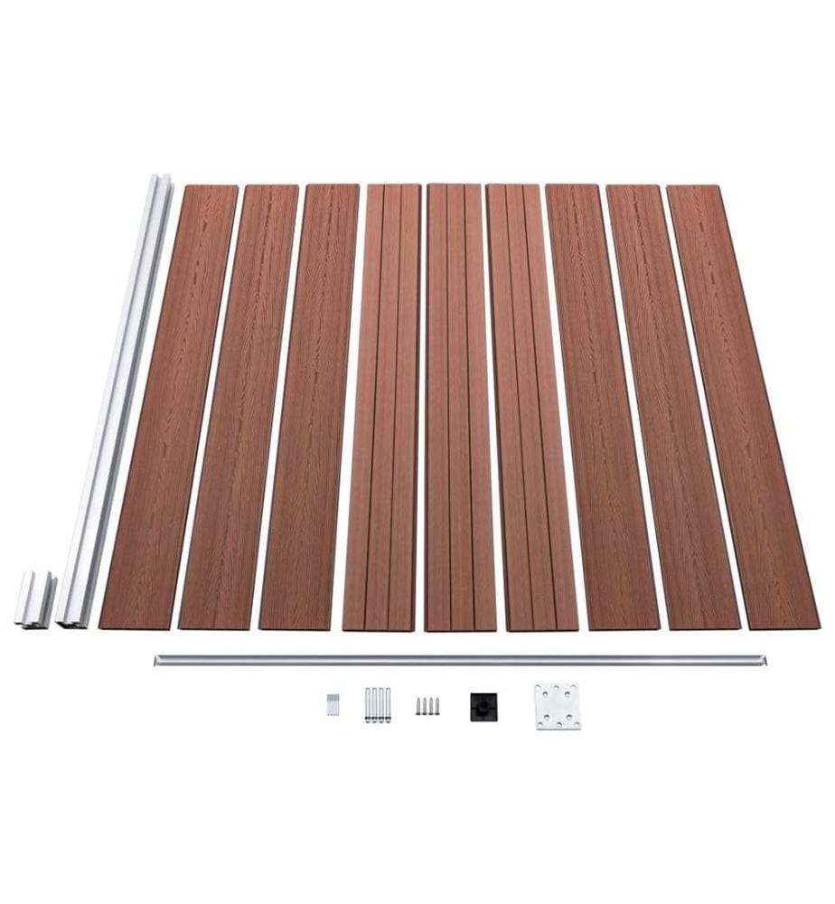 Clôture de jardin WPC 175x186 cm Marron