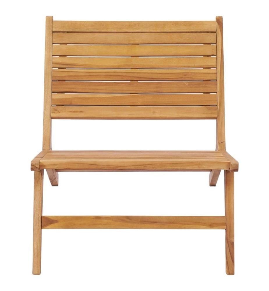 Chaise de jardin avec repose-pied Bois de teck solide