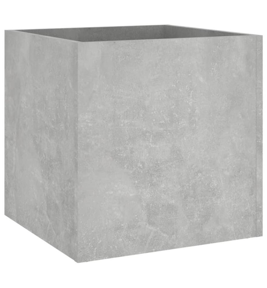 Jardinière Gris béton 40x40x40 cm Bois d'ingénierie