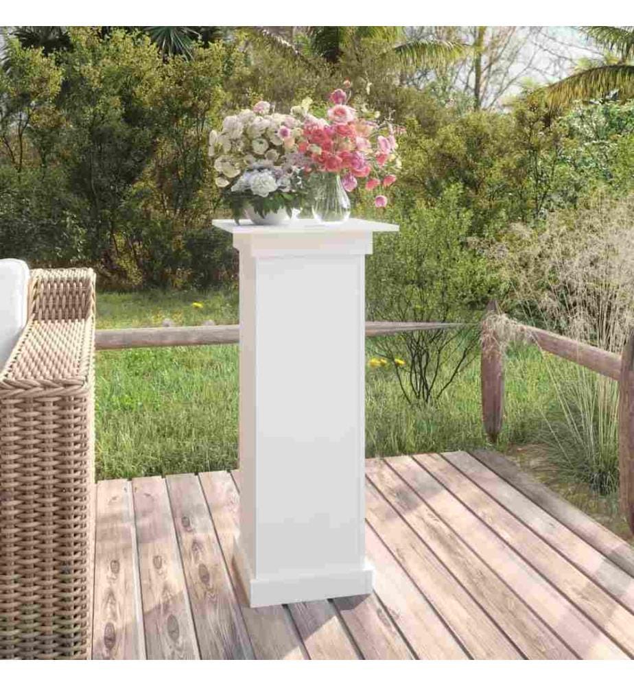 Support à fleurs Blanc 40x40x90 cm Bois de pin solide