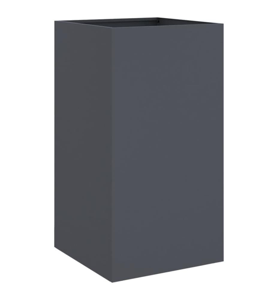 Pflanzkübel Anthrazit 42x38x75 cm Kaltgewalzter Stahl