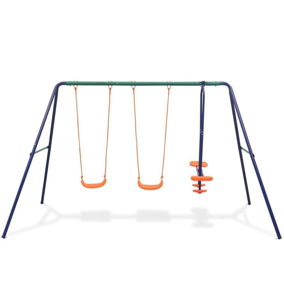 Ensemble de balançoires avec 4 sièges Orange