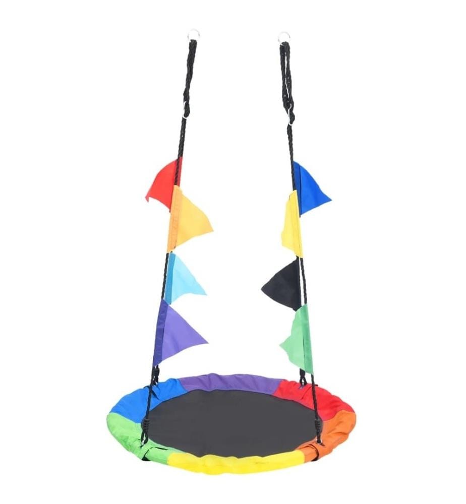 Balançoire arc-en-ciel avec fanions 100 cm