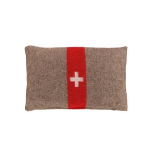 ESKIMO - Coussin Armée 40 x 60 cm, Brun/Rouge