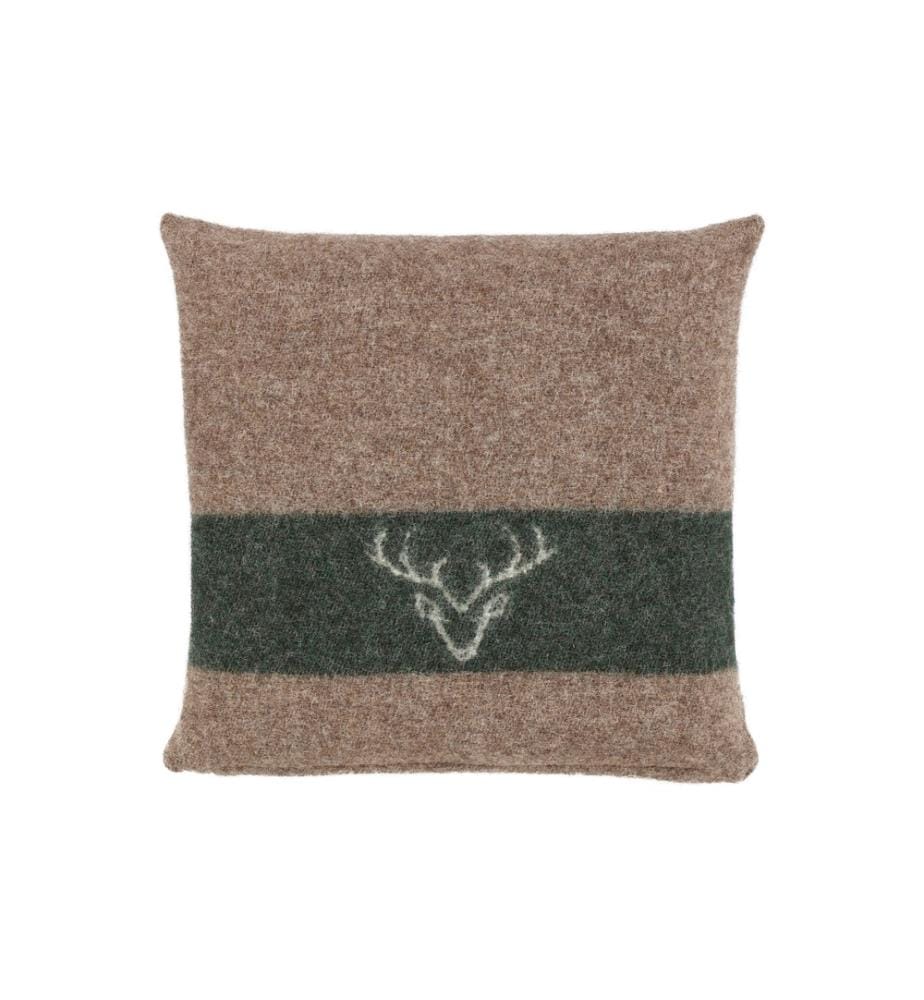 ESKIMO - Coussin Cerf 45 x 45 cm, Brun/Vert