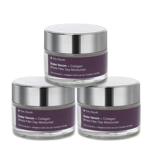 Anti-Falten Tagescreme Snake Venom + Collagen - 3 x 50 ml