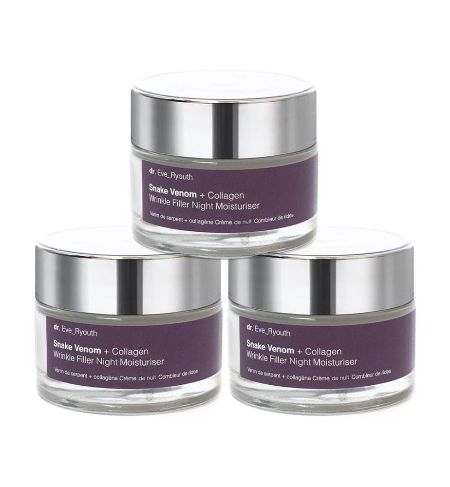 Crème de Nuit Anti-Rides Snake Venom + Collagen - 3 x 50 ml