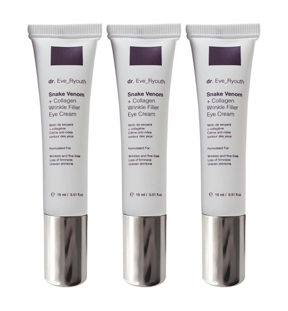 Crème Contour des Yeux Anti-Rides Snake Venom + Collagen - 3 x 15 ml