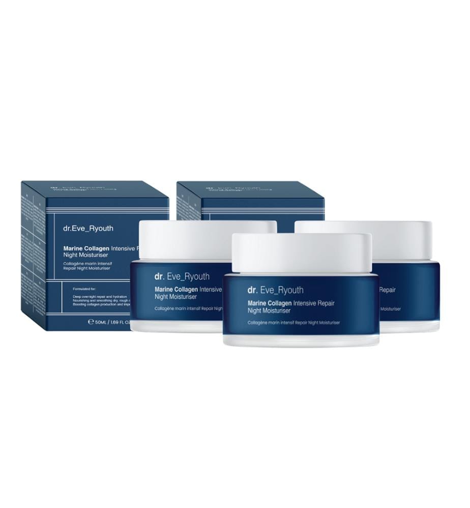 Crèmes de Nuit réparatrices intensives Marine Collagen - 3 x 50 ml