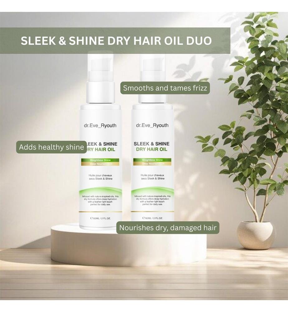 Huile Cheveux Secs Sleek & Shine 2 x 60ml