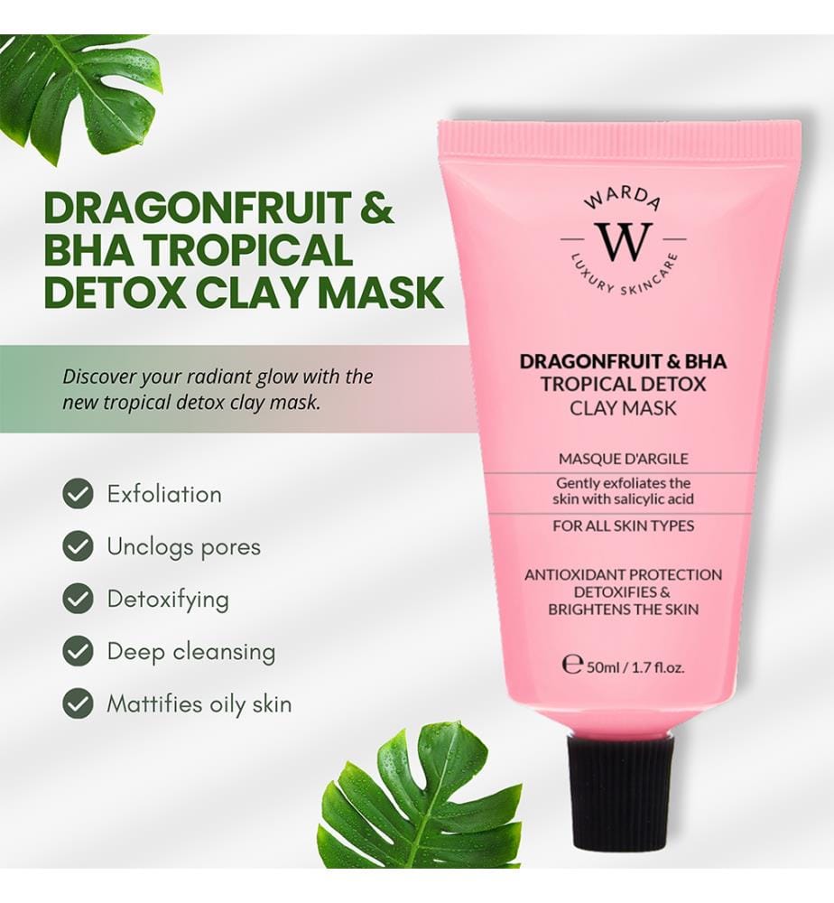 Masque Détox Tropical à l'Argile Dragonfruit & BHA - 50ml