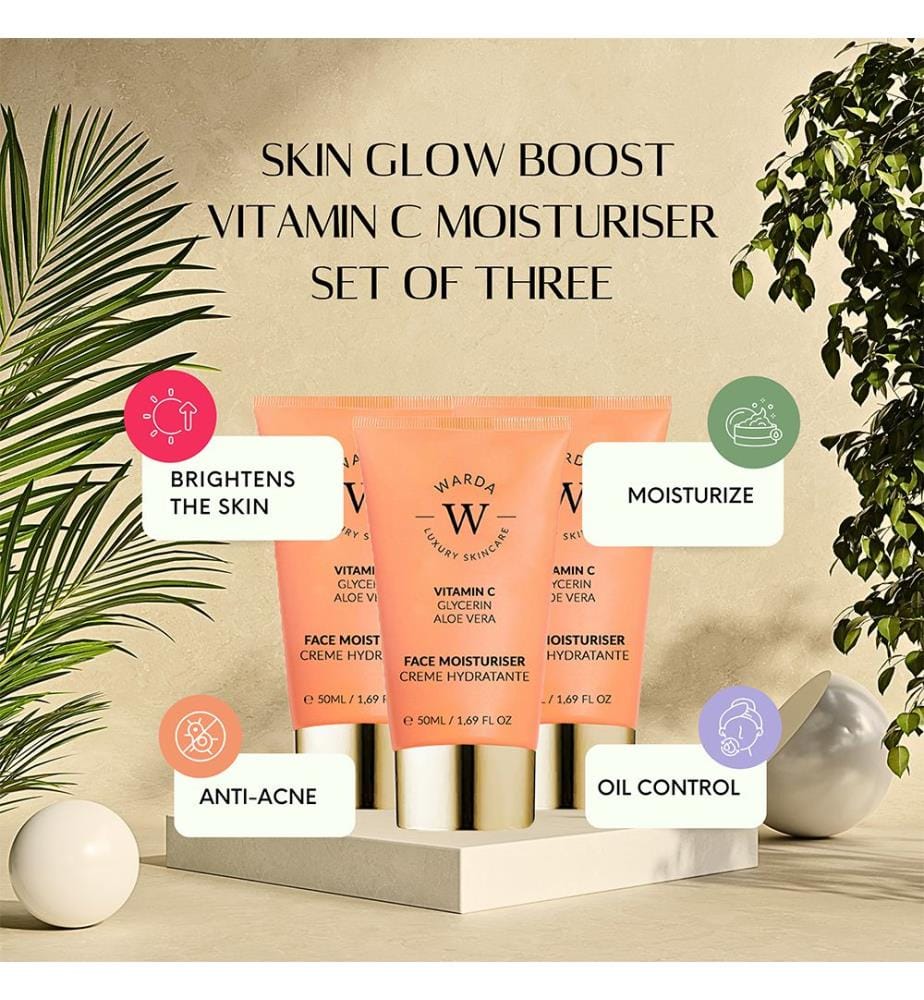 3 x Crème Hydratante Éclat Vitamine C Skin Glow Boost 50ml