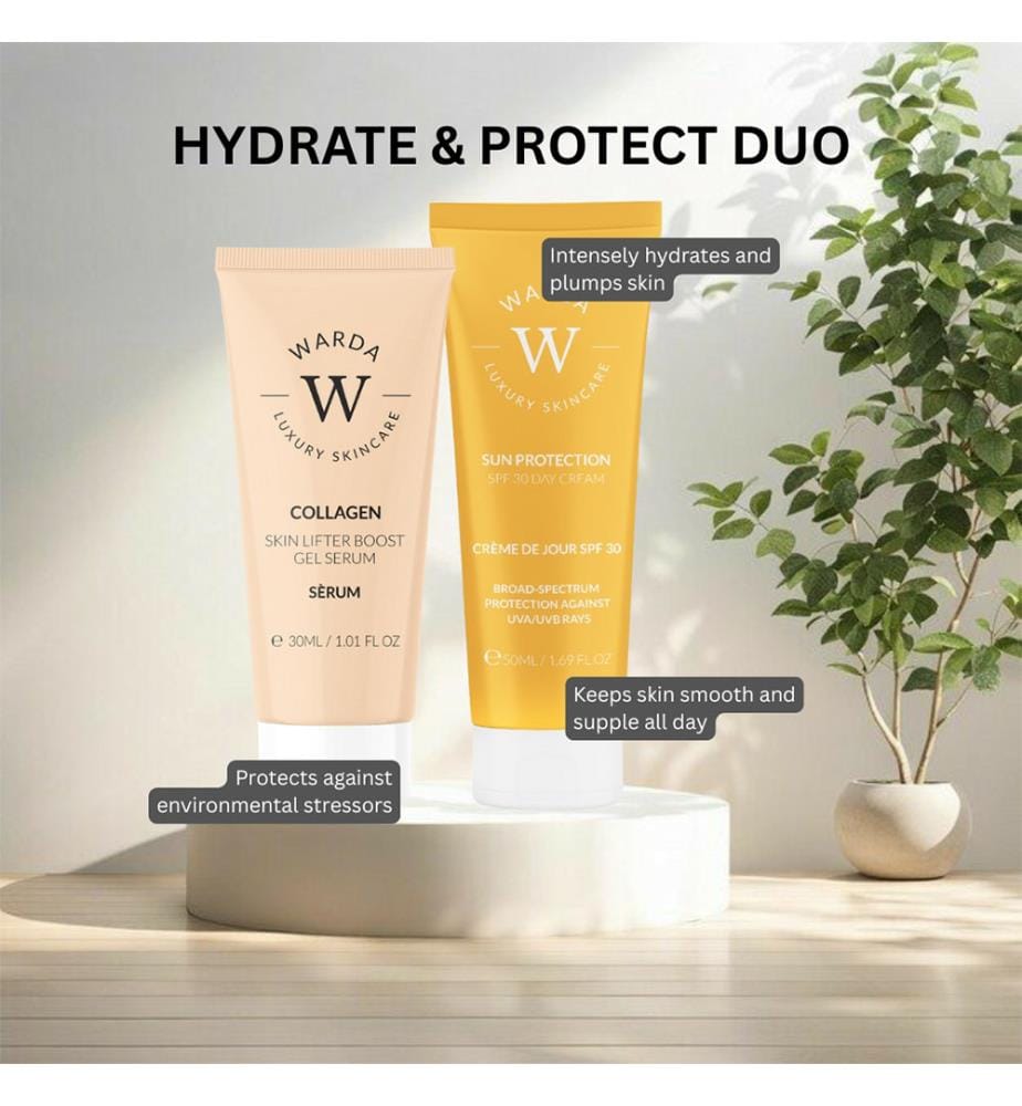Gel Sérum Au Collagène – 30 Ml + Crème De Jour Protection Solaire Spf 30 – 50 Ml