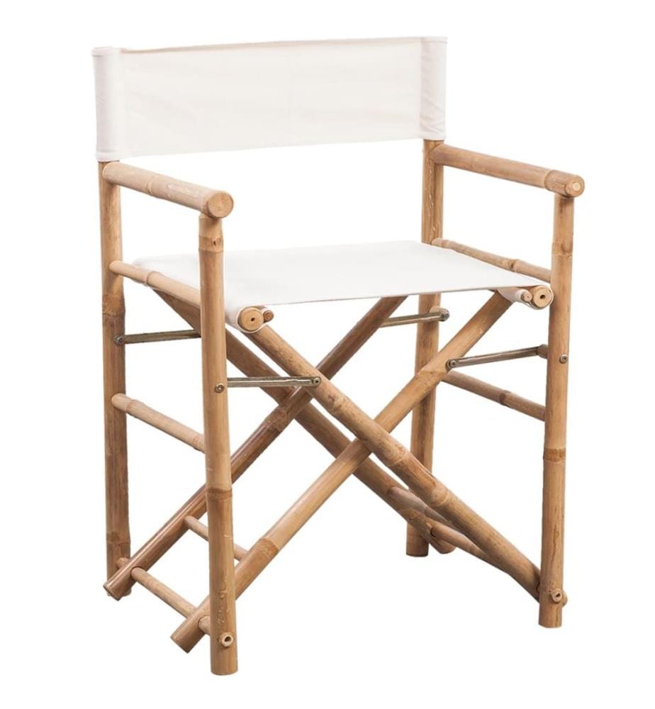 Chaise pliable lot de 2 Bambou et toile