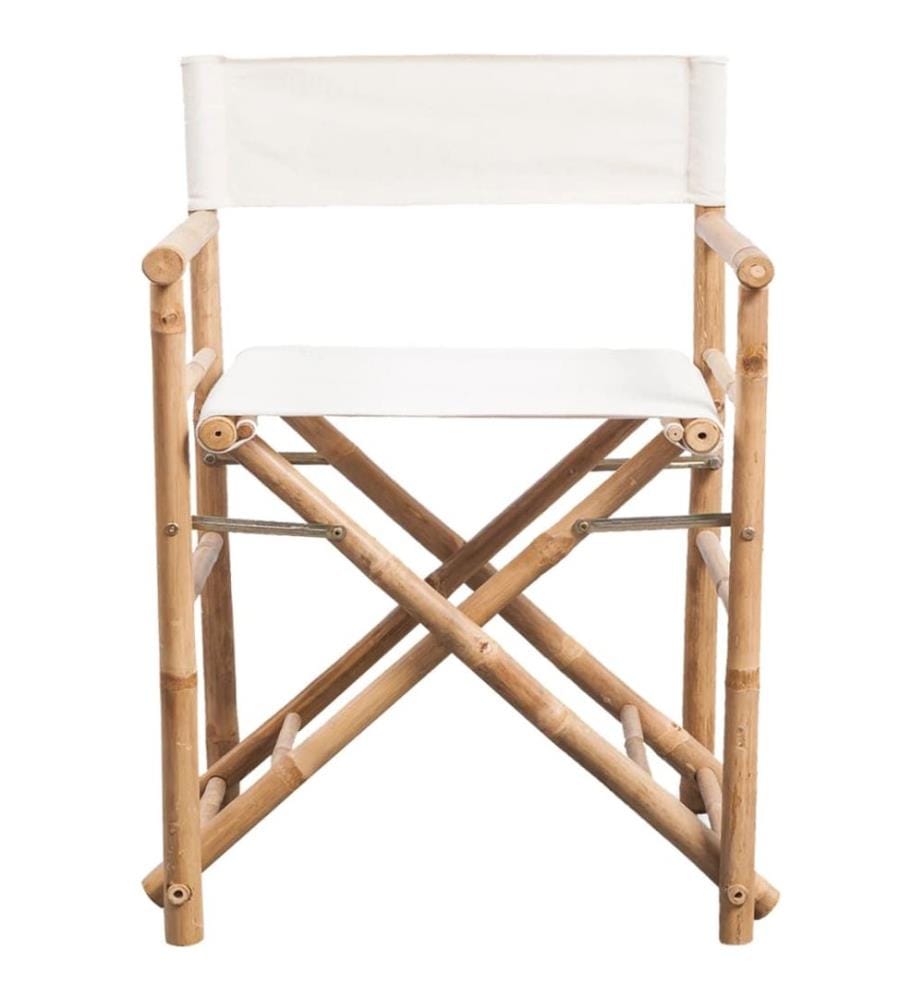 Chaise pliable lot de 2 Bambou et toile