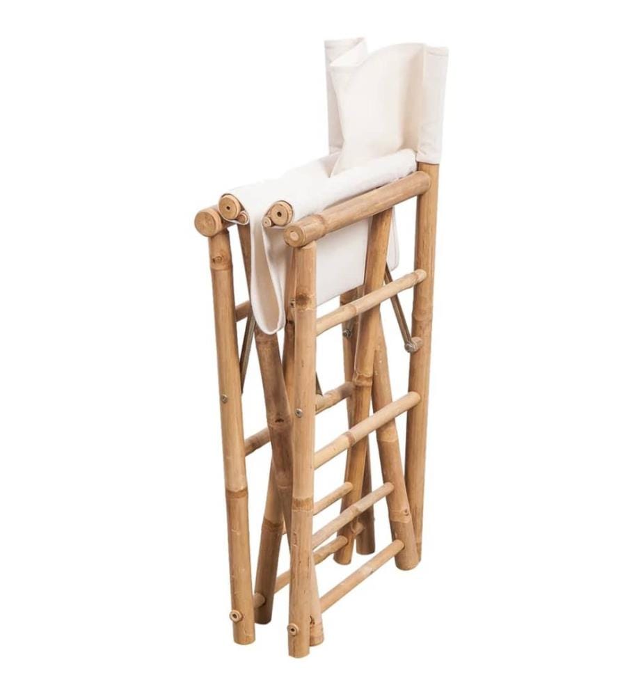 Chaise pliable lot de 2 Bambou et toile