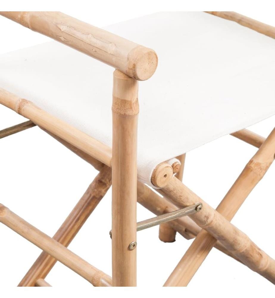 Chaise pliable lot de 2 Bambou et toile