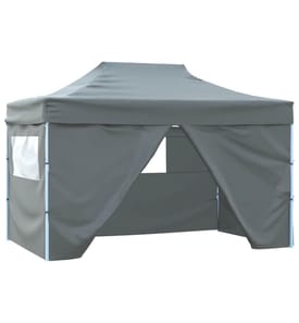 Faltzelt Pop-Up mit 4 Seitenwänden 3 x 4,5 m Anthrazit