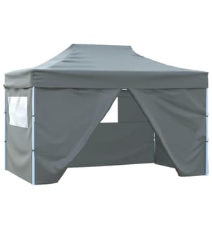 Faltzelt Pop-Up mit 4 Seitenwänden 3 x 4,5 m Anthrazit
