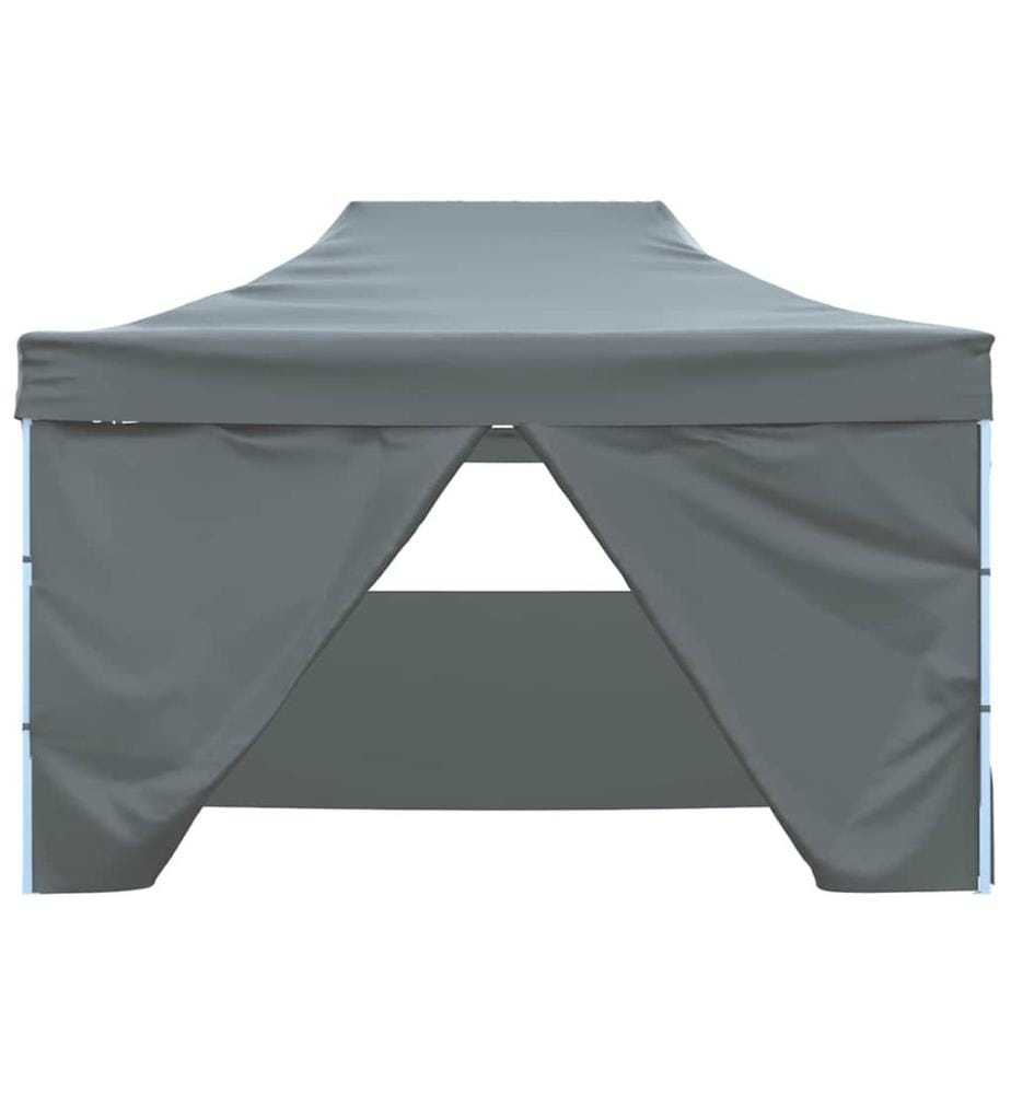 Faltzelt Pop-Up mit 4 Seitenwänden 3 x 4,5 m Anthrazit