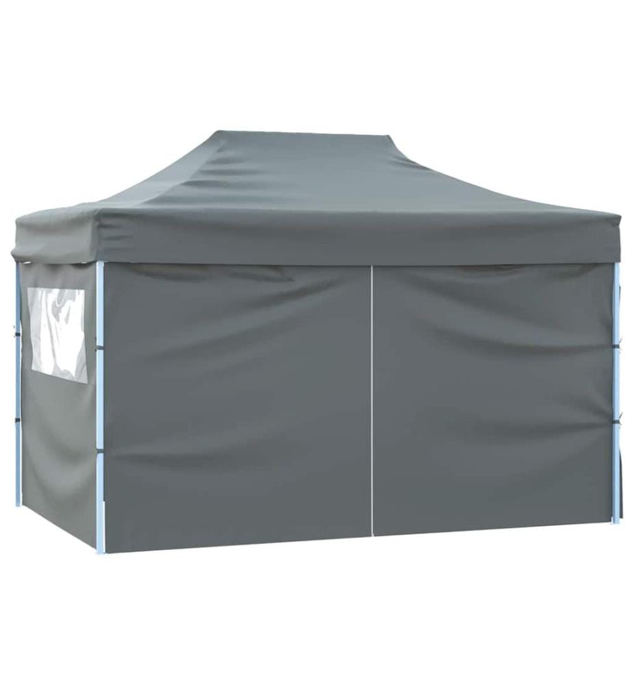 Faltzelt Pop-Up mit 4 Seitenwänden 3 x 4,5 m Anthrazit