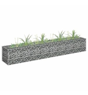 Gabionen-Hochbeet Verzinkter Stahl 180×30×30 cm