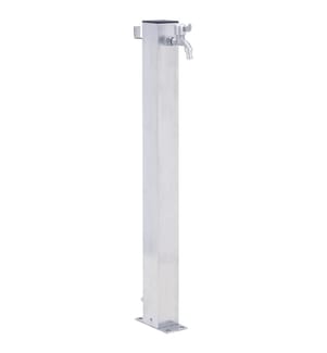 Wassersäule für den Garten 100 cm Edelstahl Quadratisch