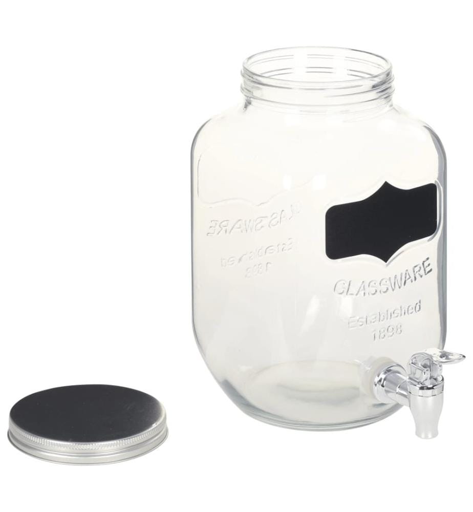 Getränkespender 2 Stk. mit Ständer 2 x 4 L Glas