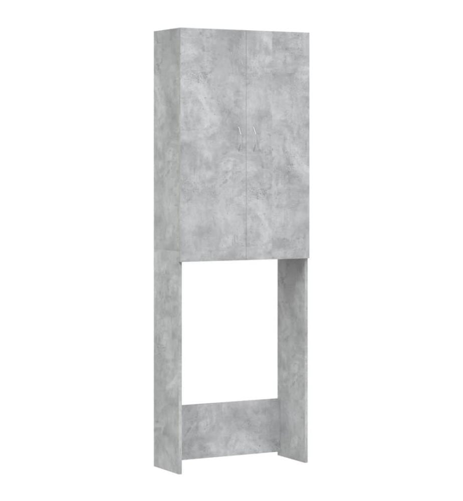 Waschmaschinenschrank Betongrau 64x25,5x190 cm