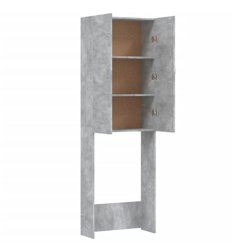 Waschmaschinenschrank Betongrau 64x25,5x190 cm