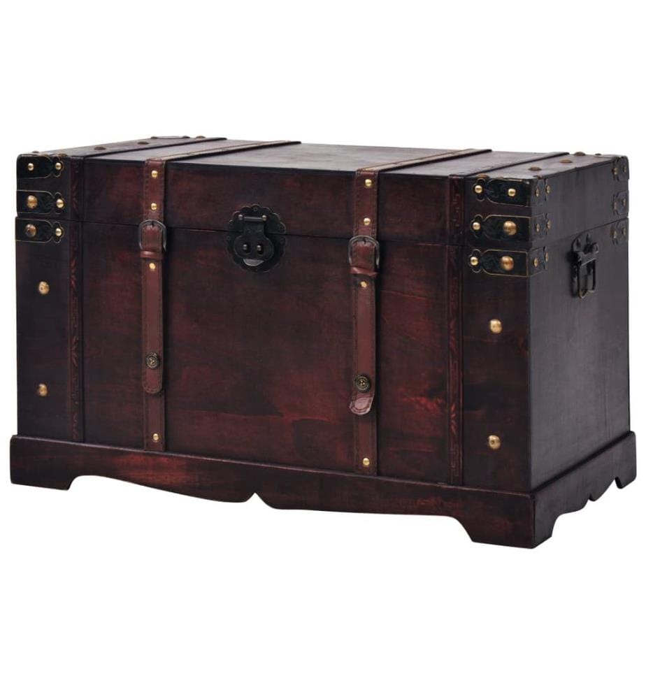 Coffre vintage de rangement bois 66 x 38 x 40 cm