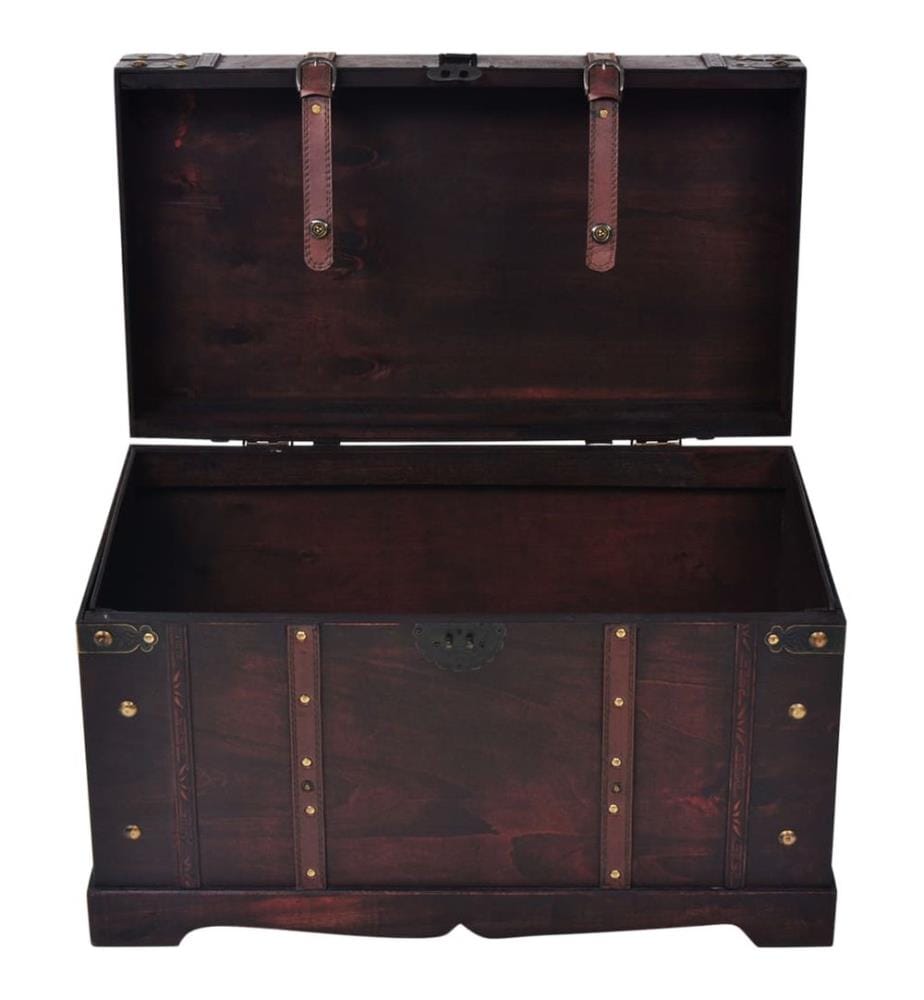 Coffre vintage de rangement bois 66 x 38 x 40 cm