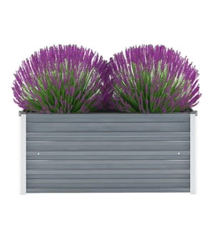 Garten-Hochbeet Verzinkter Stahl 100x40x45 cm Grau