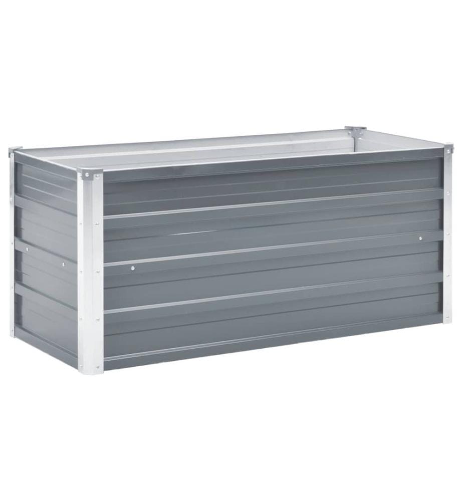 Garten-Hochbeet Verzinkter Stahl 100x40x45 cm Grau