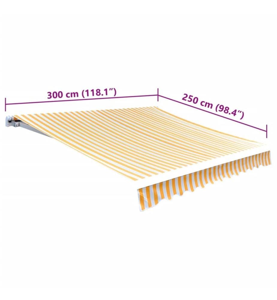 Markisenbespannung Canvas Sonnenblumengelb & Weiss 3x2,5 m