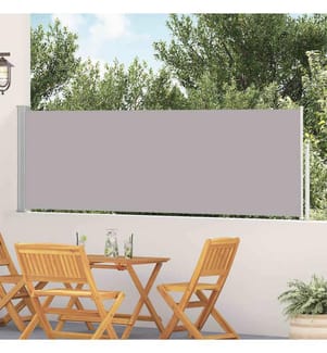 Ausziehbare Seitenmarkise 100×500 cm Grau