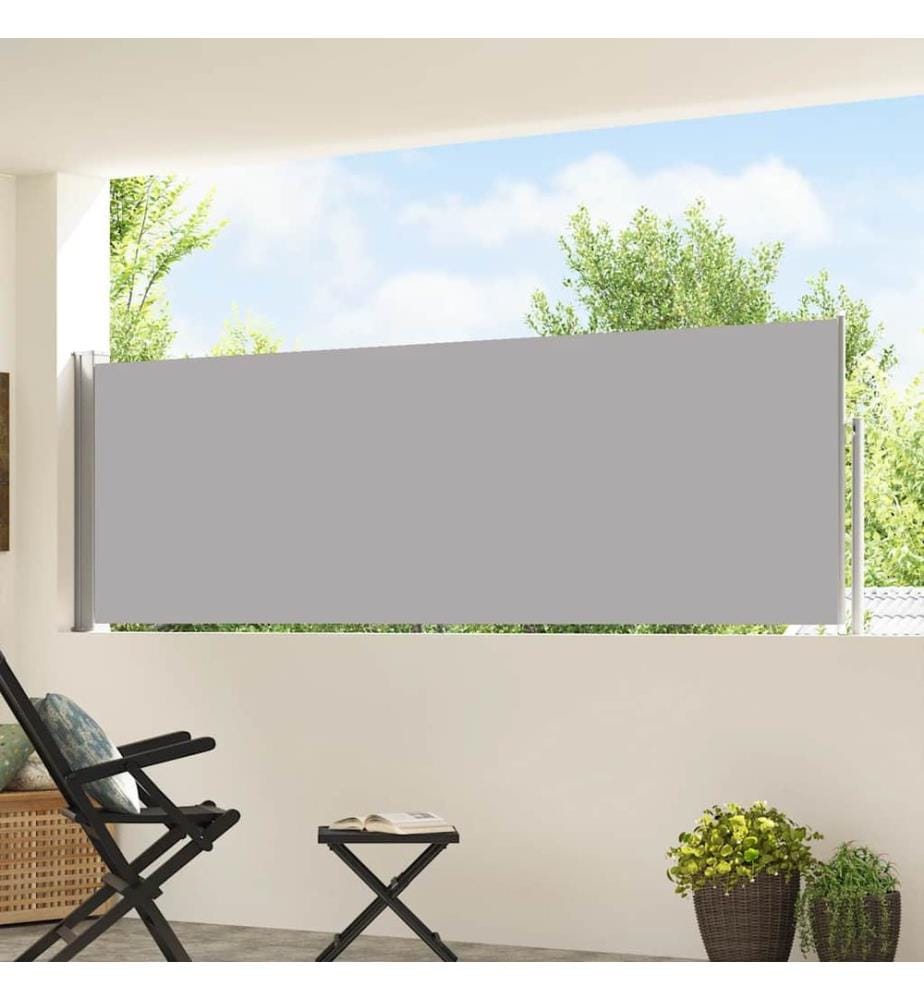 Ausziehbare Seitenmarkise 100×500 cm Grau